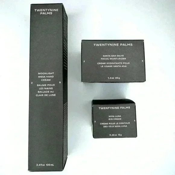 Twentynine Palms Set of 3- Facial Moisturizer , Hand Cream , Eye Cream Moisturizer